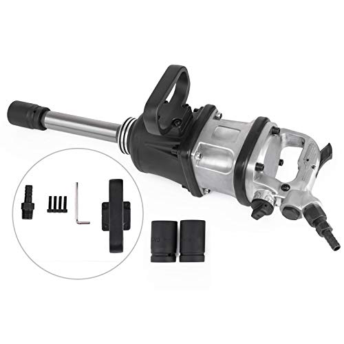 Mophorn 1¨Llave de Impacto Neumática Aire Profesional 3800N.m Pistola de Impacto Electrica de Punta Larga y Doble Martillo Diferente velocidad Destornillador Tool Kits Air Impact Wrench Gun