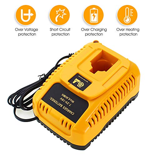 Moticett DC9310 Cargador Reemplazo para Dewalt Batería de Ni-Cd & Ni-MH de 7,2V-18V DC9096 DC9098 DC9099 DC9091 DC9071 DE9057 DW9096