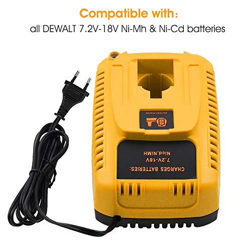 Moticett DC9310 Cargador Reemplazo para Dewalt Batería de Ni-Cd & Ni-MH de 7,2V-18V DC9096 DC9098 DC9099 DC9091 DC9071 DE9057 DW9096