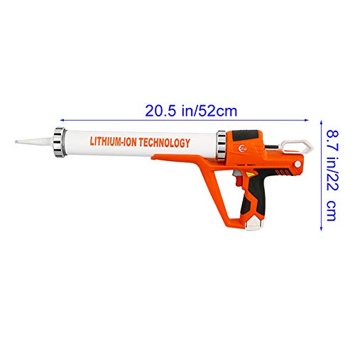 NECZXW1 Pistolas de calafateo eléctricas inalámbricas de Mano, diseño retráctil razonable, Barril de Aluminio liviano, operación Suave, cómoda manija sobremoldeada de Goma