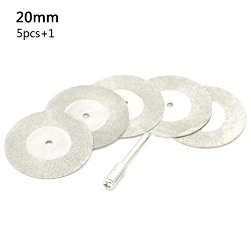 Nuevo Dremel Tool5pcs Mini disco de corte para accesorios rotatorios Herramienta de rotación de la rueda de rectificado de diamante Disco abrasivo de la hoja de sierra circular, 20 mm