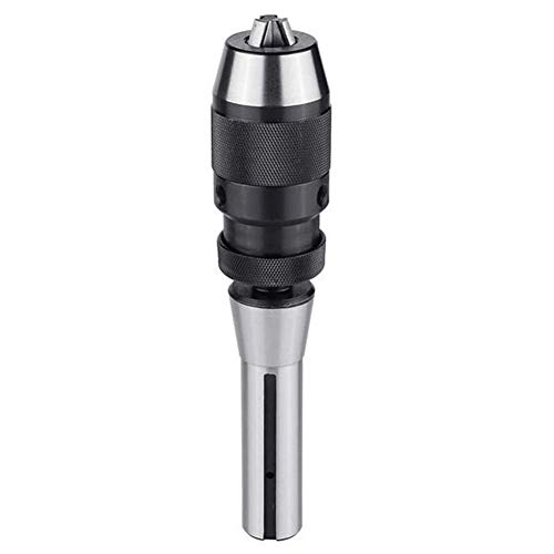 Nuokix 1/32-1/2 pulgadas 1-13mm 6JT Portabrocas sin llave herramienta de auto ajuste con R8 de caña for el metal del CNC Tornos Brocas industriales