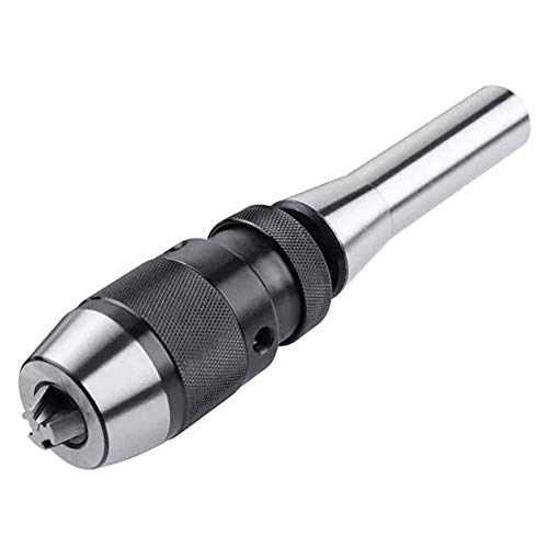 Nuokix 1/32-1/2 pulgadas 1-13mm 6JT Portabrocas sin llave herramienta de auto ajuste con R8 de caña for el metal del CNC Tornos Brocas industriales