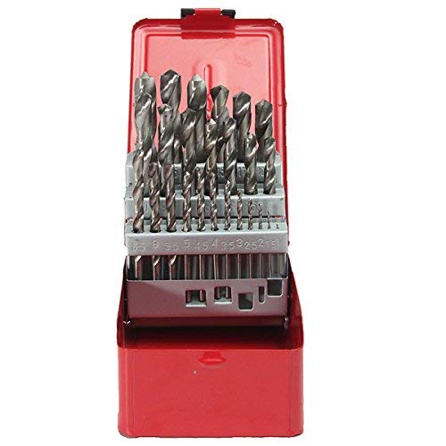 Nuokix 38pcs HSS 1-13mm Fresa espiral de bits con el caso Brocas industriales