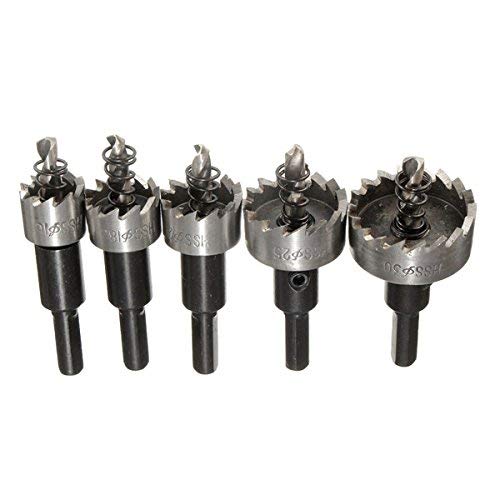 Nuokix 5pcs 16-30mm HSS agujero Conjunto Sierra Broca Brocas industriales