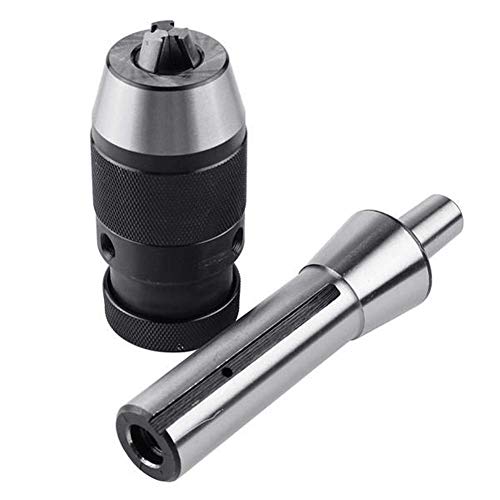 Nuokix Torre mandril 1/32-1/2 pulgadas 1-13mm 6JT Portabrocas sin llave herramienta de auto ajuste con R8 caña for el CNC Brocas industriales