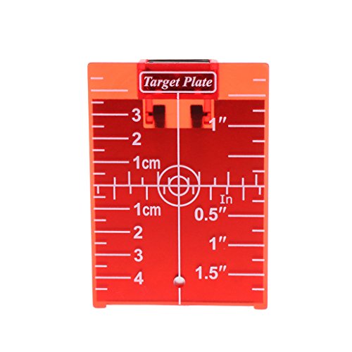 Placa magnética roja para medir la distancia de nivel láser de línea transversal giratoria