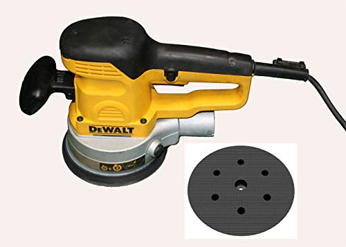 Plato de lija para lijadora excéntrica DeWALT D26410 - para Disco de Lijado de Velcro Ø 150 mm con 6-Agujeros para la extracción de Polvo - Blando, Medio o Duro - a su elección - DFS