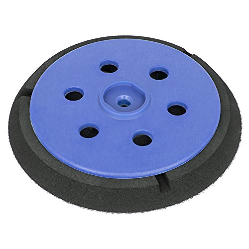 Plato de lija para lijadora excéntrica DeWALT D26410 - para Disco de Lijado de Velcro Ø 150 mm con 6-Agujeros para la extracción de Polvo - Blando, Medio o Duro - a su elección - DFS