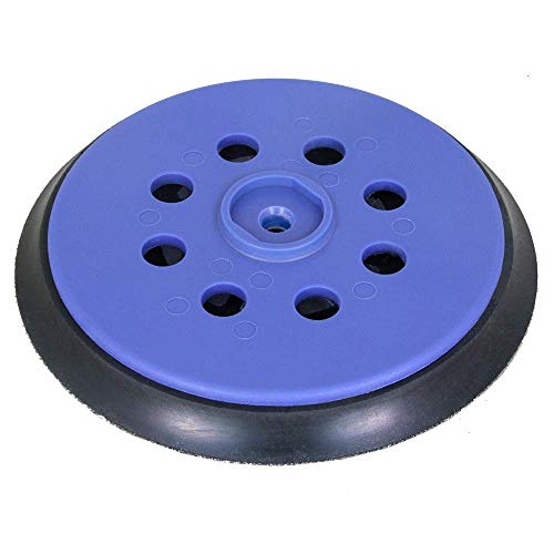 Plato de lija para lijadora excéntrica DeWALT D26410 - para Disco de Lijado de Velcro Ø 150 mm con 8-Agujeros para la extracción de Polvo - Blando, Medio o Duro - a su elección - DFS