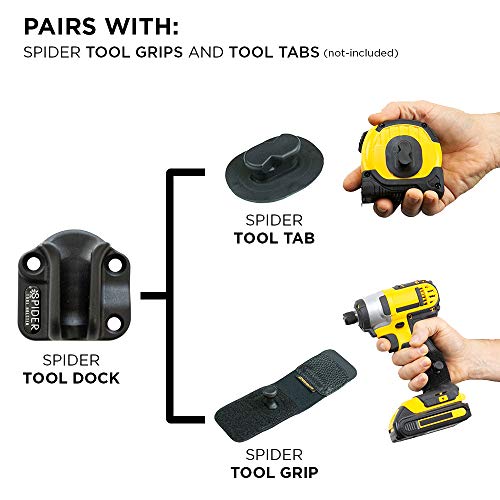 Portaherramientas Spider - KIT DE HERRAMIENTAS PRO - Juego de 12 piezas para transportar y guardar sus herramientas.