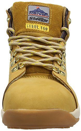 Portwest Steelite Mid Cut Nubuck SB - Botas de seguridad para hombre, color Marrón (Honey), talla 42 EU