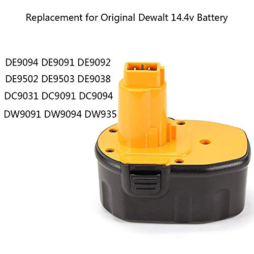 POWERAXIS Herramienta Eléctrica Batería de Ni-MH 14.4V 3000mAh para DEWALT DC9091 DC9094 DE9031 DE9038 DE9091 DE9092 DE9094 DE9502 DW9091 DW9094