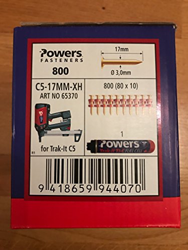 Powers clavos C5 – 17 mm de XH Gas Clavadora, Würth Diga CS de 2, Dewalt, Powers C5, maxgs73 + Powers Gas