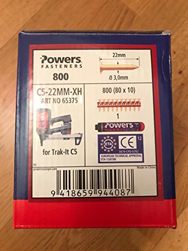 Powers clavos C5 – 22 mm de XH Gas Clavadora, Würth Diga CS de 2, Dewalt, Powers C5, maxgs73 + Powers Gas