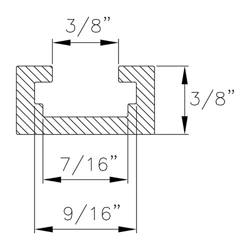 Powertec 71118 plomos split shot perfil Universal T-Track con orificios de montaje Predrilled (lote de 2), 24 "