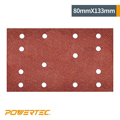 POWERTEC Grit A/O gancho y bucle para almohadilla lijadora, 4R13512-50