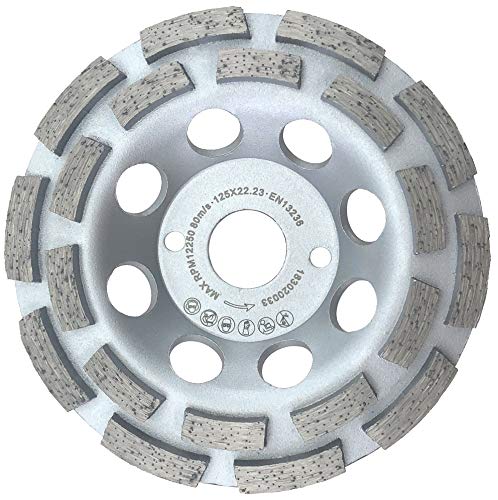 PRODIAMANT Disco de pulido de diamante premium 125 mm de hormigón / universal Disco de pulido de diamante de doble fila de 125 mm x 22,2 mm PDX829.025