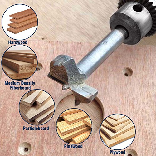 Qibaok 16pcs Brocas Forstner Set Broca fresadora Madera Hole Saw Acero al tungsteno 15-35mm