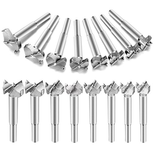 Qibaok 16pcs Brocas Forstner Set Broca fresadora Madera Hole Saw Acero al tungsteno 15-35mm