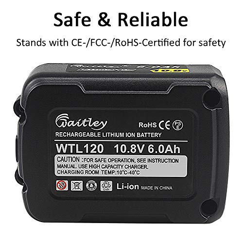 QUPER 10.8 V 3.0Ah DCB127 Batería de repuesto de iones de litio compatible con Dewalt DCR020-GB XR, DCF815D2, DCF601D2, DCF610.