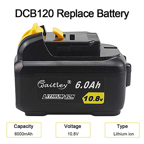 QUPER 10.8 V 3.0Ah DCB127 Batería de repuesto de iones de litio compatible con Dewalt DCR020-GB XR, DCF815D2, DCF601D2, DCF610.