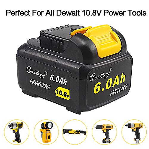 QUPER 10.8 V 3.0Ah DCB127 Batería de repuesto de iones de litio compatible con Dewalt DCR020-GB XR, DCF815D2, DCF601D2, DCF610.