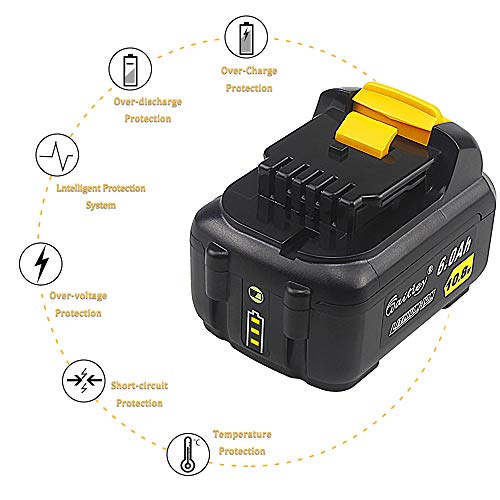 QUPER 10.8 V 6.0Ah DCB127 Batería de repuesto de iones de litio compatible con Dewalt DCR020-GB XR, DCF815D2, DCF601D2, DCF610.