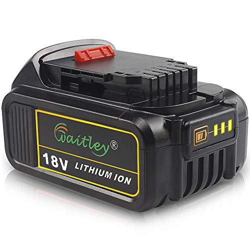 QUPER DCB184 18V 5.0Ah MAX XR Batería de repuesto para pantalla LED Compatible con Dewalt DCS355N-XJ, DCW210N-XJ, DCM563PB-XJ, DCG405N, DCD796N, DCW210N-XJ, DCS571N, DCS335N, DCV517, DCG412N