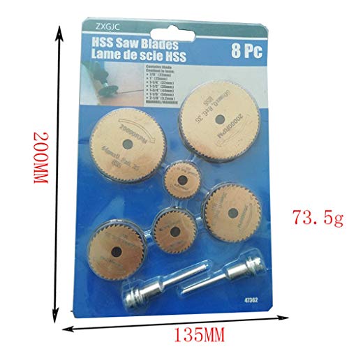 R-Weichong - Hojas de sierra circular (8 unidades, 200 x 135 mm, para madera, mandril de acero de alta velocidad)