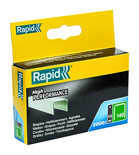 Rapid 11910731 Grapas, Plata, 140/10mm, Set de 2000 Piezas