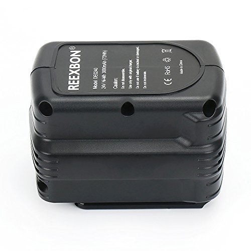 REEXBON 24V 3,0Ah NIMH Batería de Repuesto para Batería Dewalt DE0240 DE0240-XJ DE0242 DE0243 DE0243-XJ DW0240 DW0241 DW0242 DW0242-XRP DW0243 DC222KA DC222KB DC223KA DC223KB DW004K2C