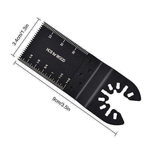 S SMAUTOP 50 piezas de cuchillas de herramientas múltiples oscilantes Hojas de herramientas oscilantes de madera Cortador de madera Hojas de sierra de liberación rápida
