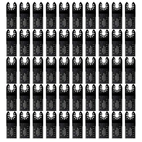 S SMAUTOP 50 piezas de cuchillas de herramientas múltiples oscilantes Hojas de herramientas oscilantes de madera Cortador de madera Hojas de sierra de liberación rápida