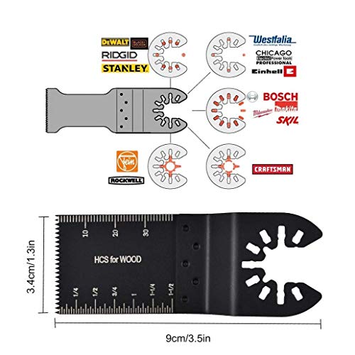 S SMAUTOP 50 piezas de cuchillas de herramientas múltiples oscilantes Hojas de herramientas oscilantes de madera Cortador de madera Hojas de sierra de liberación rápida