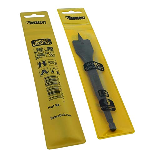 SabreCut SCRIW30_1 - Broca para pala de madera plana de 30 mm x 152 mm para Bosch Dewalt Makita Milwaukee y muchos otros