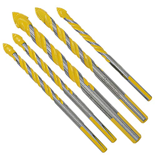 SabreCut - Set de brocas para azulejos (SCTBA5). Para cerámica, porcelana, granito y mármol. Con caja de almacenamiento duradera