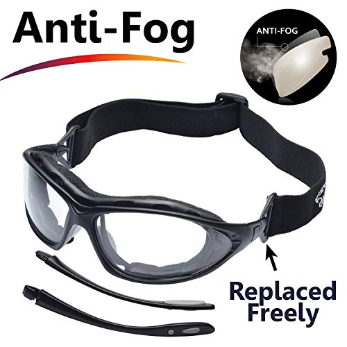 SAFEYEAR Gafas de Seguridad Antiempañamiento -SG002 Gafas Protectoras trabajo Bicicleta con Protección UV laboral laboratorio graduadas conluz nerf antivaho ordenador para cortar cebolla deporte diodo