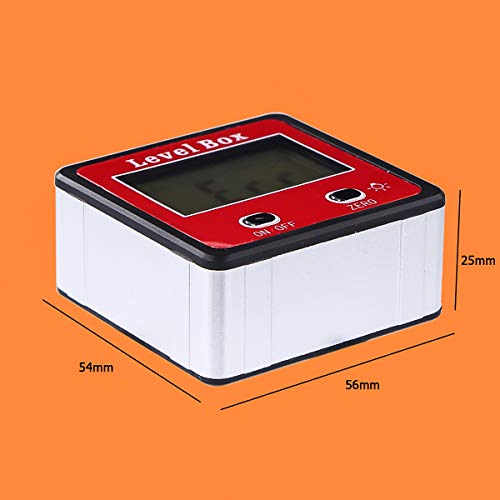 SANON Inclinómetros Digitales Nivel Caja Ángulo Cubo Transportador Buscador Medidor Medidor Bisel Lcd 0-360 ° Herramienta de Medición 2 X Batería Aaa (No Incluida)