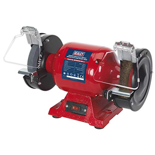 Sealey BG150XW / 99 amoladora de banco de 150 mm con rueda de alambre 450w / 230v de servicio pesado