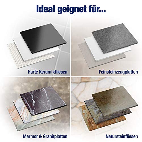 SEDION ® Diamante Abrundfäser 35 mm x R15 – para redondear azulejos duros, Feinsteinzeug, granito, mármol, etc. – Radiusfräser Sedion Premium Calidad Kantenfräser para taladros – Profilfräser R 15