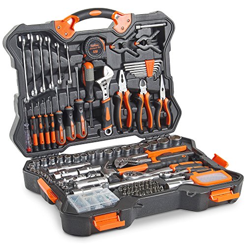 Set de 256 herramientas premium y enchufes VonHaus – Kit de herramientas con acabados satinados y resistente maletín de trabajo – Ideal para bricolaje, talleres y garaje