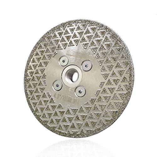 SHDIATOOL Disco Diamante 115mm Electrochapado Hoja de Sierra para Corte y Esmerilado Piedra Granito Mármol Azulejo