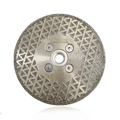 SHDIATOOL Disco Diamante 115mm Electrochapado Hoja de Sierra para Corte y Esmerilado Piedra Granito Mármol Azulejo