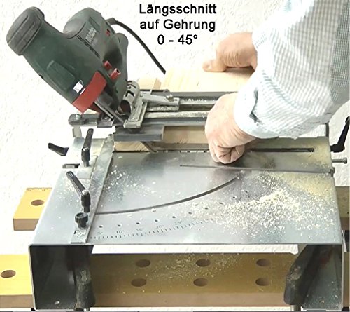 Sierra de calar con inglete, para perfiles de aluminio, perfiles de acero + hojas de sierra de calar Bosch DeWalt y Metabo