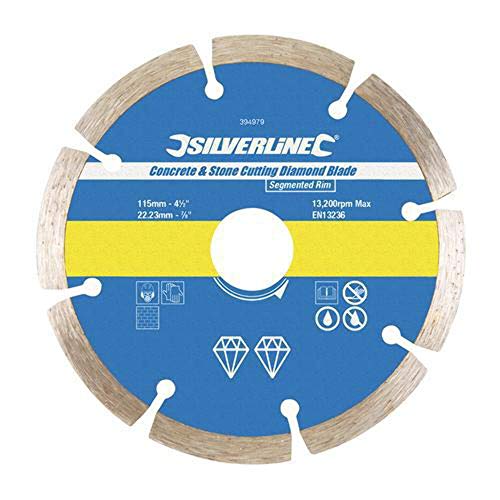 Silverline 589673 Disco de corte diamantado para piedra y hormigón 230 x 22,2 mm