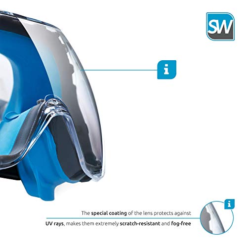 SolidWork - Gafas de seguridad profesionales con lentes transparentes, antivaho y con revestimiento de protección UV, antiarañazos y resistente a los rayos UV, incluye bolsa de almacenamiento