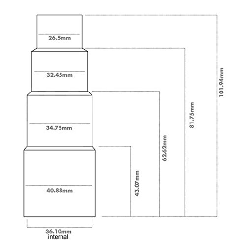 Spares2go - Adaptador universal para manguera de extracción de polvo de aspiradora (26 mm, 32 mm, 35 mm, 38 mm)