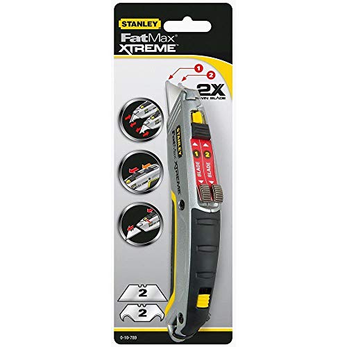 Stanley 0-10-789 Cuchillo retráctil 2 en 1 con 4 hojas