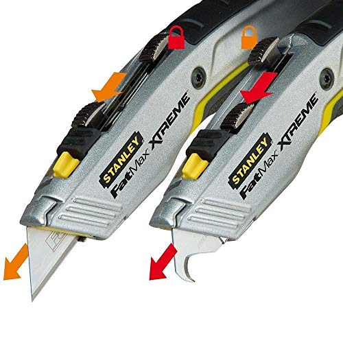 Stanley 0-10-789 Cuchillo retráctil 2 en 1 con 4 hojas